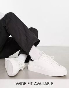 Белые массивные кроссовки на шнуровке ASOS