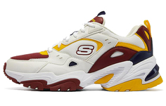 Кроссовки Stamina V2 Chunky мужские низкие белые/красновато-желтые Skechers