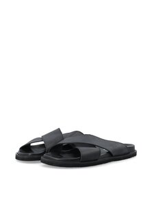 Тапочки Bialeonardo Cross Slide Bianco, черные