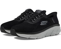 Кроссовки SKECHERS DLux Walker 2.0 Rezinate Hands Free Slip-In, цвет Black/Gray