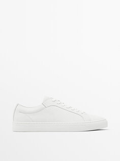 Кроссовки из наппы Massimo Dutti, белый