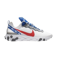Кроссовки Nike React Element 55 White Royal Red, белый