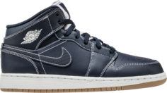 Кроссовки Air Jordan 1 Retro Mid GS Obsidian, синий