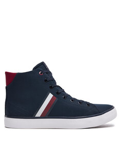 Кроссовки Th Hi Vulc Stripes Mesh Tommy Hilfiger, темно-синий