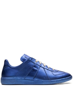 Maison Margiela реплика низких кроссовок "Blue Metallic", синий