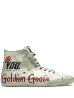 Высокие кеды Francy Golden Goose, бежевый