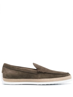 Лоферы с закругленным носком Tods, зеленый Tod’S