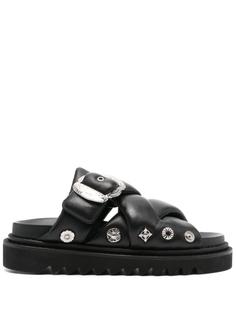 Toga Virilis сандалии с дутыми ремешками, черный