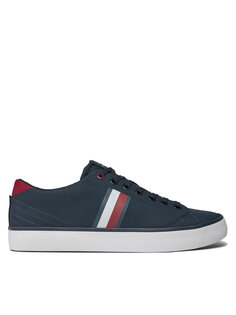 Кроссовки Th Hi Vulc Low Stripes Mesh Tommy Hilfiger, синий