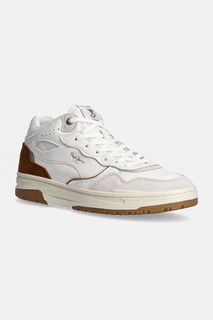 Кожаные кроссовки PMS00032 Pepe Jeans, белый