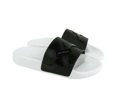 Мужские резиновые шлепанцы Salvatore Ferragamo Dante, цвет Black / White
