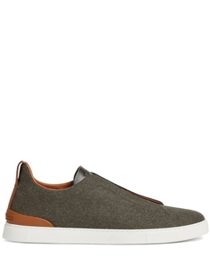 Zegna кеды Triple Stitch, зеленый