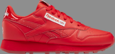 Кроссовки popsicle x classic leather big kid instinct red Reebok, красный