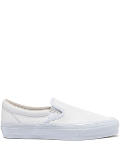 Vans кожаные классические кеды-слипоны, белый