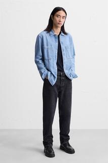 Ботинки со шнуровкой и трескозной подошвой ZARA, черный