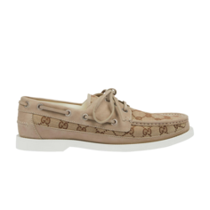 Лоферы Gucci Lace Up Loafer, коричневый