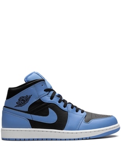 Jordan кроссовки Air Jordan 1 Mid University Blue/Black, синий