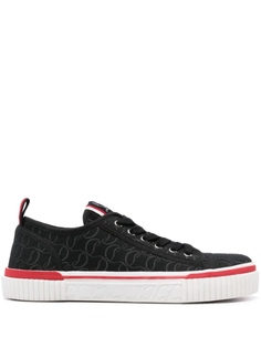 Christian Louboutin кроссовки Pedro Junio с жаккардовым логотипом, черный