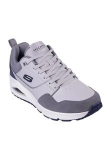 Кроссовки Uno, кожа, пятка, мужские SKECHERS, цвет Gry