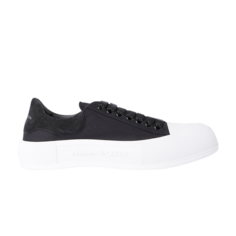 Кроссовки Alexander McQueen Deck Lace-Up Plimsoll, черный