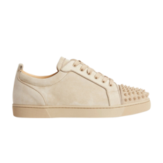 Кроссовки Christian Louboutin Louis Junior Spikes Orlato Flat Veau, кремовый