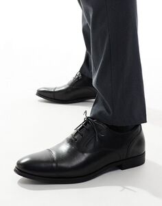 Черные кожаные оксфорды с носком ASOS DESIGN