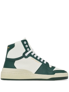 Saint Laurent высокие кроссовки, зеленый