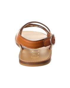 Кожаные сандалии Gucci Interlocking G, коричневый