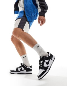 Nike – Dunk Low Retro – Черно-белая спортивная обувь