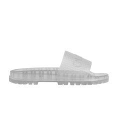 Кроссовки Gucci Adidas x Gucci Slide Transparent White, белый