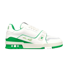 Кроссовки Louis Vuitton Trainer Low #54 Signature - White Green, белый
