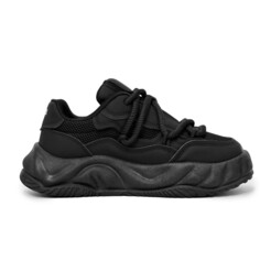 Кроссовки SLnU★3 Skateboarding Shoes Men Low-top Black, черный