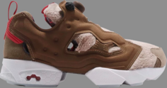 Кроссовки instapump fury og mu khaki Reebok, коричневый