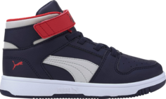 Кроссовки Puma Rebound LayUp Little Kid Peacoat High Risk Red, синий