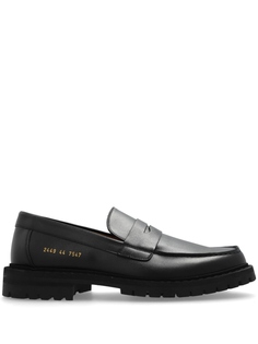 Common Projects кожаные мокасины с круглым носком, черный