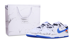 Кроссовки Nike Dunk Skateboarding Shoes Men Low-top White, синий