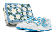 Кроссовки Nike Dunk Skateboarding Shoes Men Low-top White, голубой