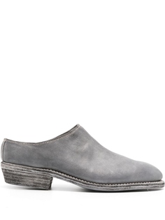 Мюли из зернистой кожи Guidi, серый