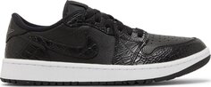 Бутсы Air Jordan 1 Low Golf Black Crocodile, черный