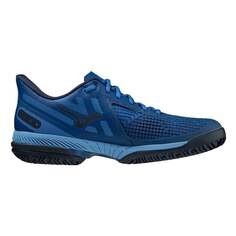Синие мужские теннисные кроссовки Wave превосходят тур 5cc Mizuno, синий