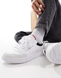 Белые кожаные баскетбольные кроссовки Tommy Hilfiger Mix Media