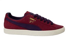 Кожаные низкие кроссовки на шнуровке Classic Clyde Basket Paisley 369279 01 Puma, красный