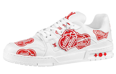 Кроссовки Louis Vuitton Skateboarding Men 1A9JAD, белый/красный