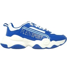 Кроссовки с ярким логотипом бренда Plein Sport, синий