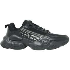 Кроссовки с ярким логотипом бренда Plein Sport, черный