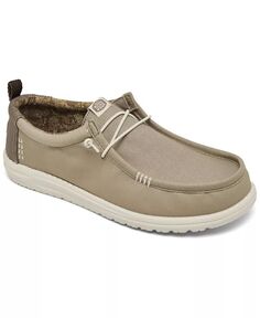 Мужские повседневные мокасины без шнуровки Wally Hickory Denim от Finish Line Hey Dude, бежевый