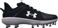 Бутсы Under Armour Yard Low MT TPU Black White, черный