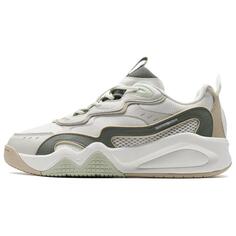 Кроссовки XTEP Skateboarding Shoes Men Low-top Sail White/Light Hemp Gray/Cold Cedar Green, белый/зеленый