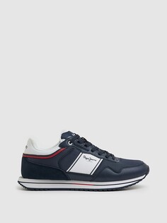 Кроссовки на шнуровке Pepe Jeans, темно-синий