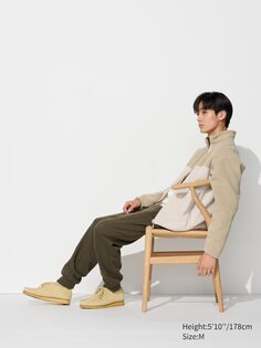 Кроссовки для бега трусцой с ворсовой подкладкой heattech Uniqlo, коричневый